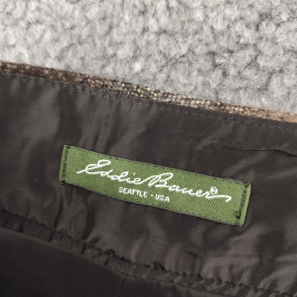 Eddie Bauer Skirt Wool Shadow Plaid Blend A Line Maxi Skirt Size 8 Career Office - Picture 4 of 7